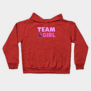 Team Girl, Baby Gender Reveal Party Kids Hoodie